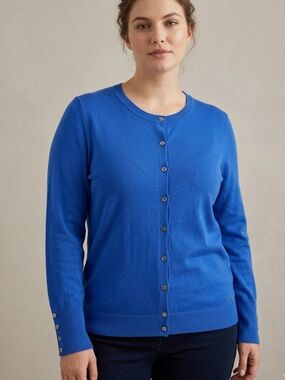12 Tommy Hilfiger Button‑Front Knit Top Size L | Preppy Minimalist Elevated